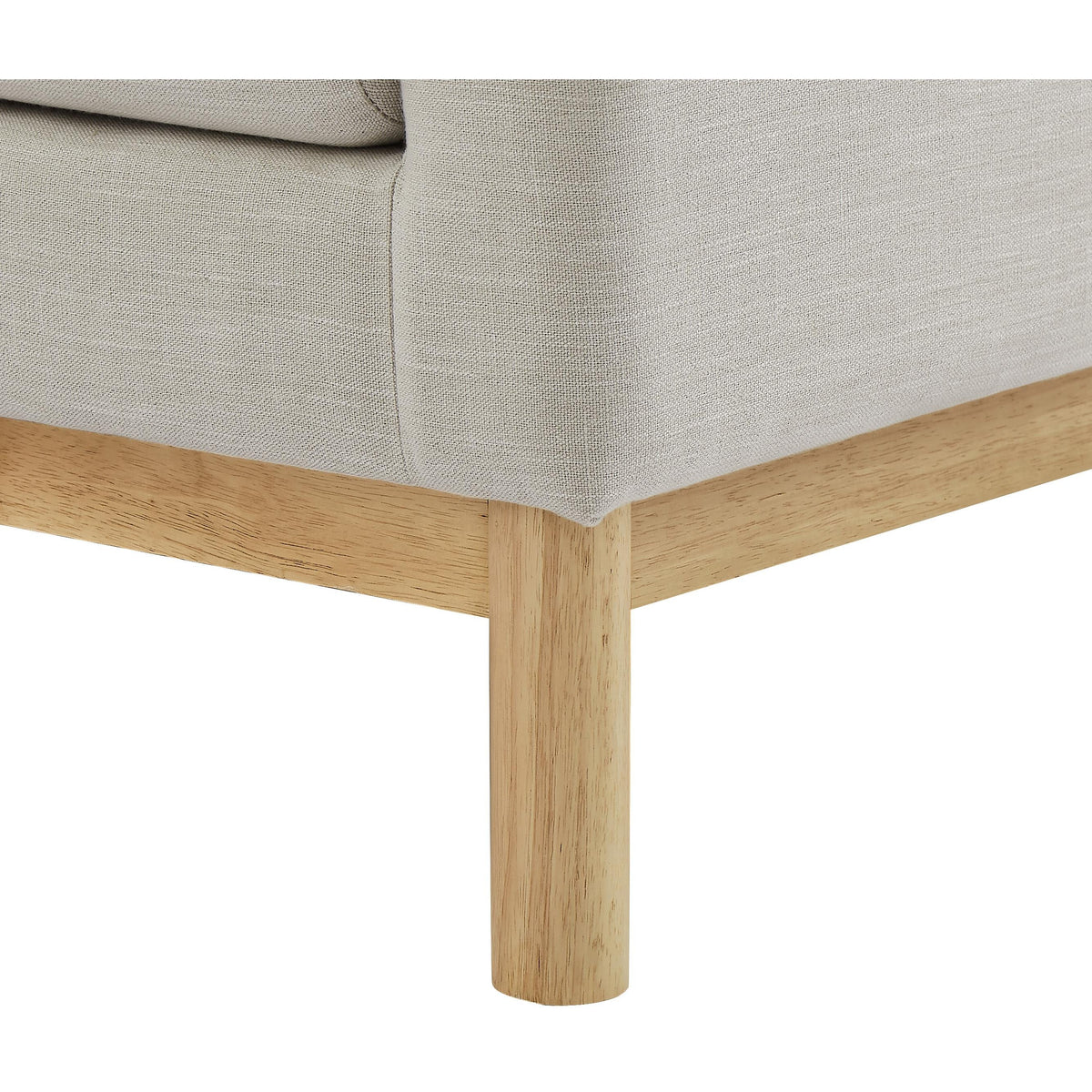 Meridian Langham Beige Linen Textured Fabric Chair
