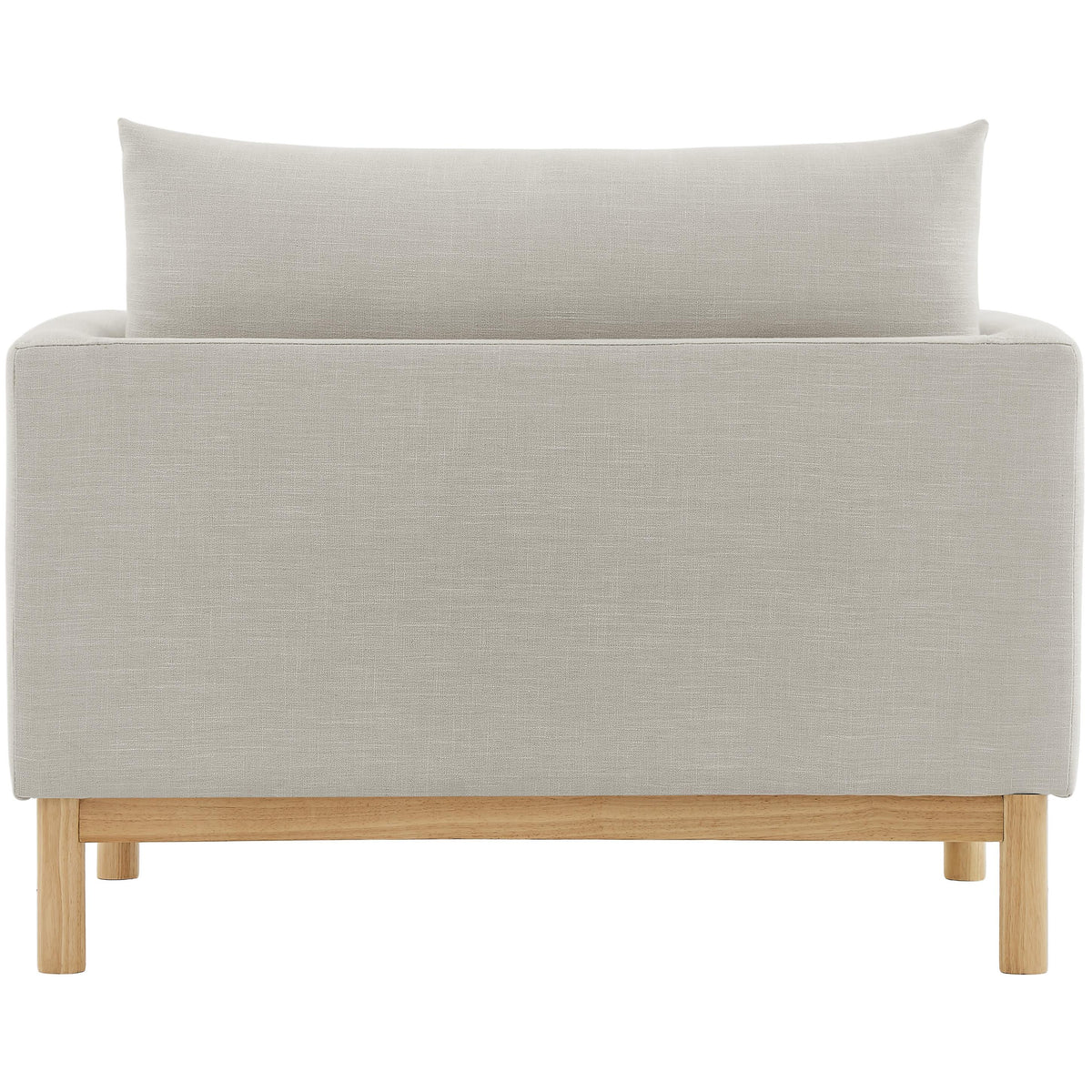 Meridian Langham Beige Linen Textured Fabric Chair