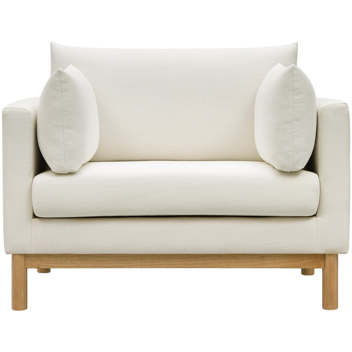 Meridian Langham Cream Linen Textured Fabric Chair
