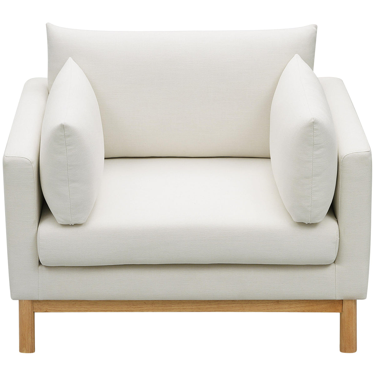Meridian Langham Cream Linen Textured Fabric Chair
