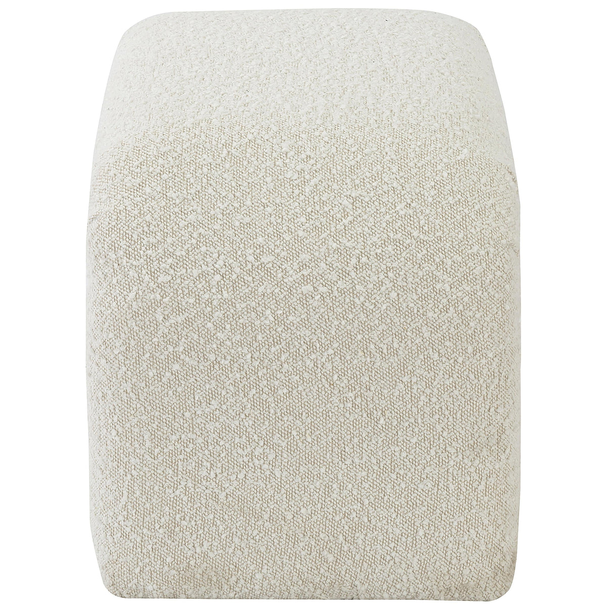 Meridian Niagara Cream Boucle Fabric Bench