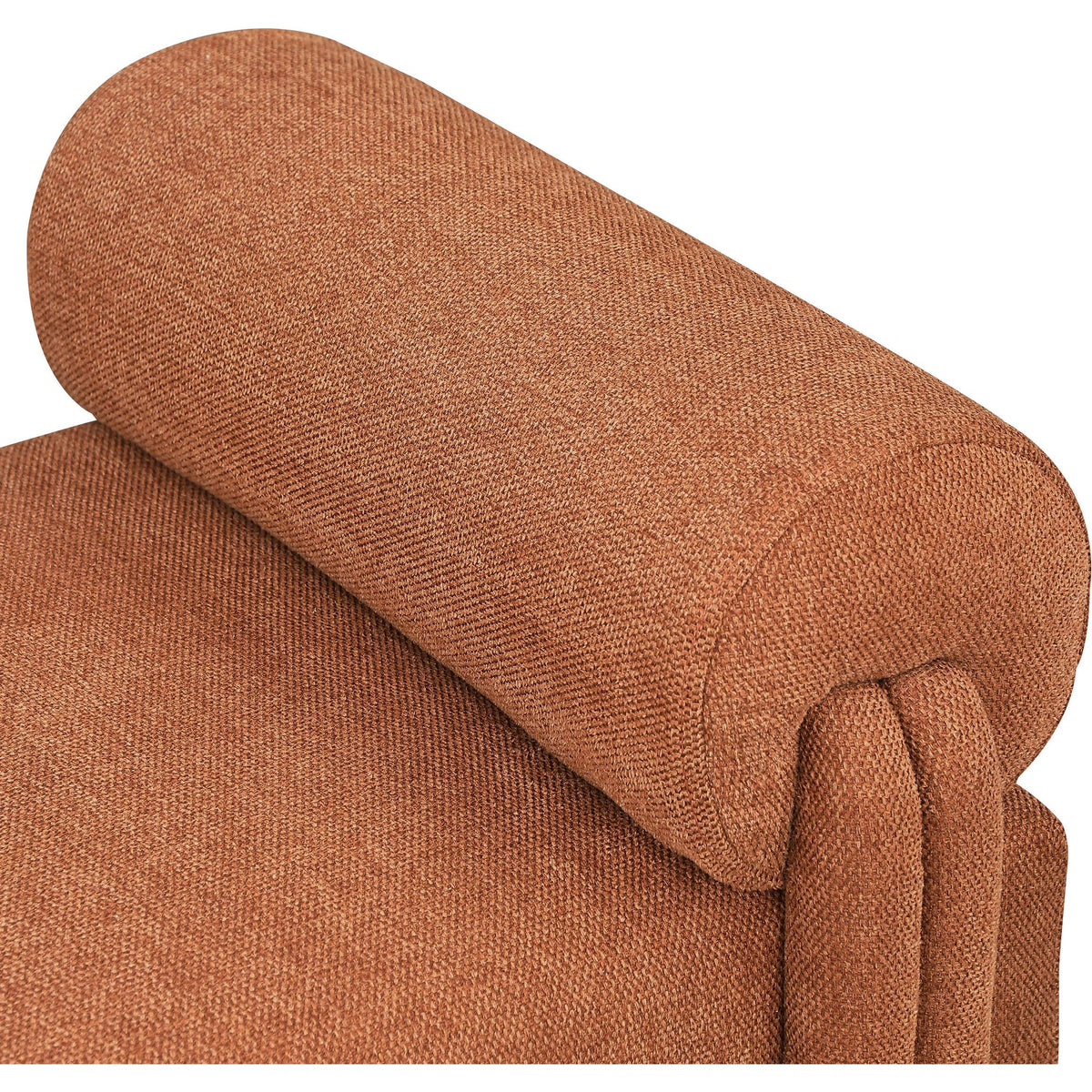 Meridian Stefano Cognac Polyester Fabric Bench