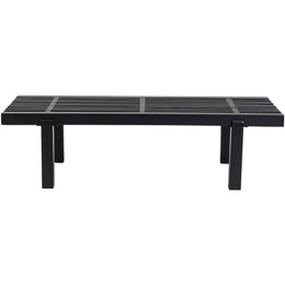 Meridian Naya Cognac Chenille Fabric Bench