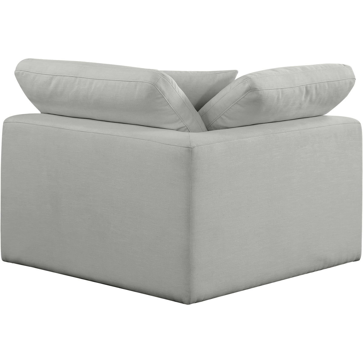 Meridian Comfy Grey Linen Textured Fabric Modular Corner Chair