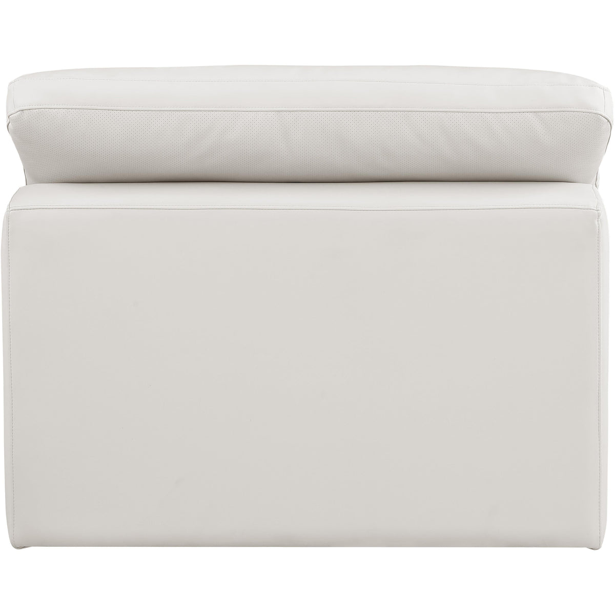 Meridian Comfy Cream Vegan Leather Modular Armless Chair