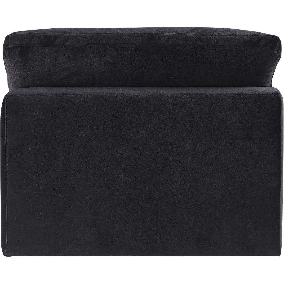 Meridian Comfy Black Velvet Modular Armless Chair