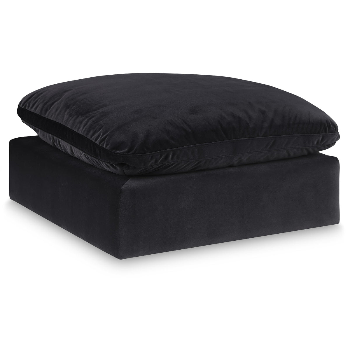 Meridian Comfy Black Velvet Modular Ottoman