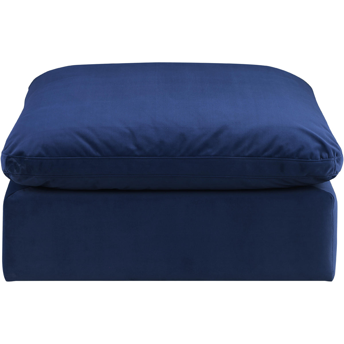 Meridian Comfy Navy Velvet Modular Ottoman