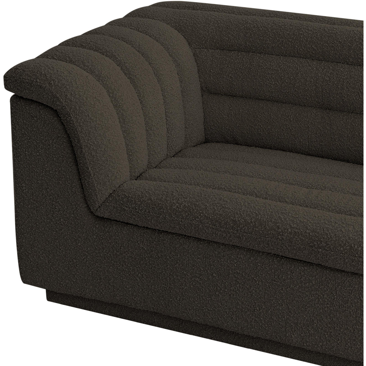 Meridian Cascade Brown Boucle Fabric Chair