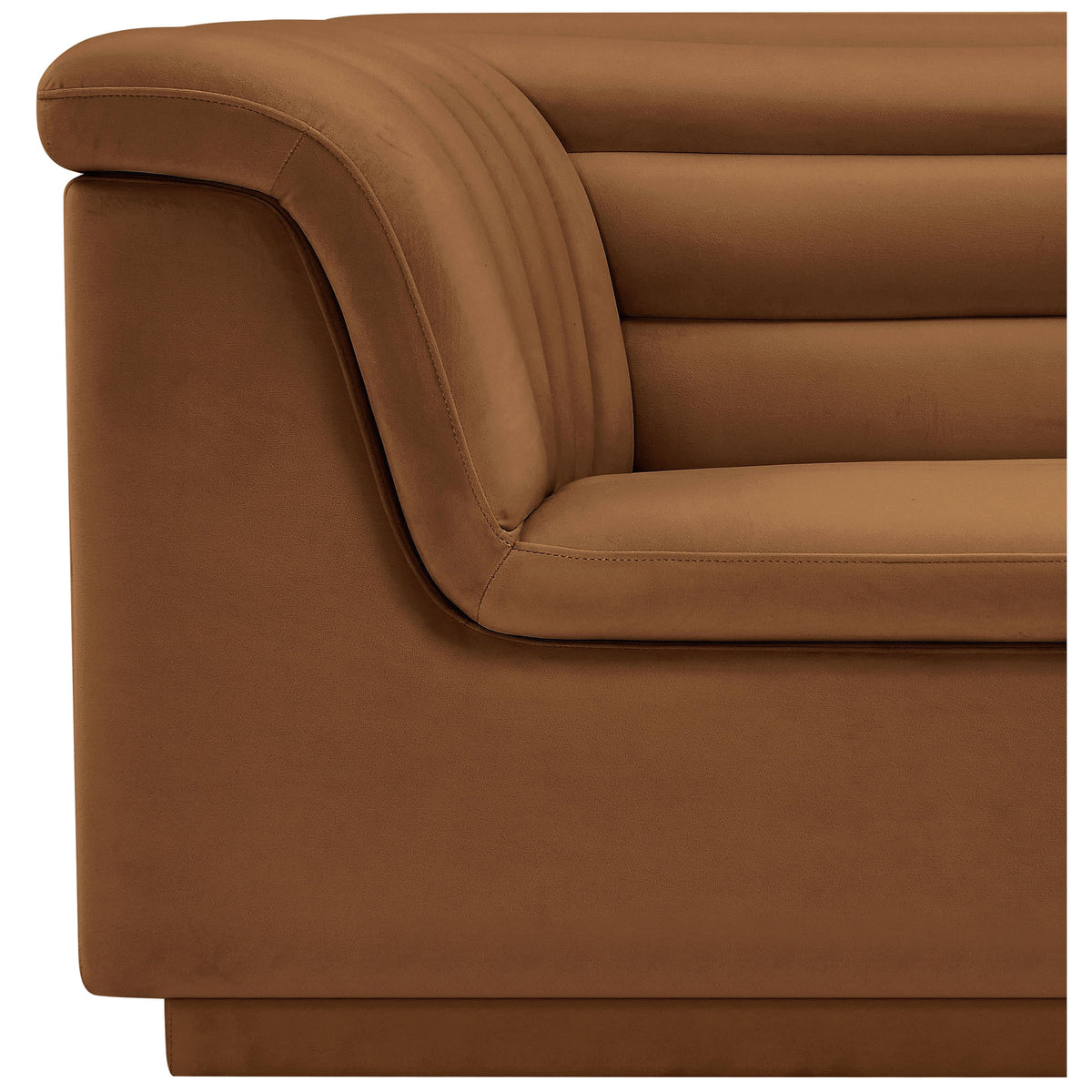 Meridian Cascade Saddle Velvet Fabric Chair