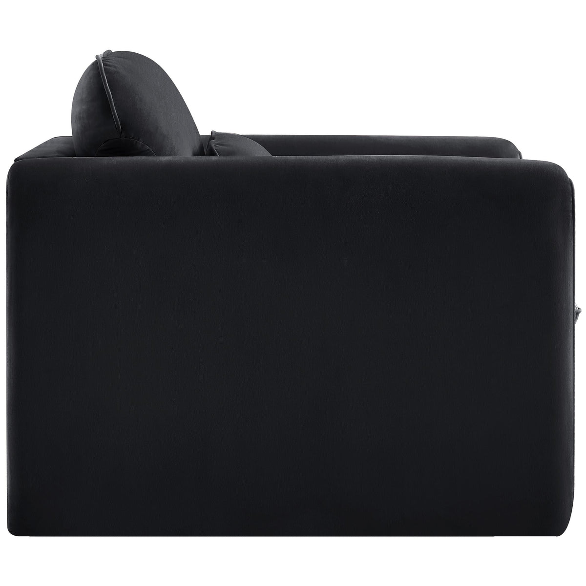 Meridian Sloan Black Velvet Fabric Chair
