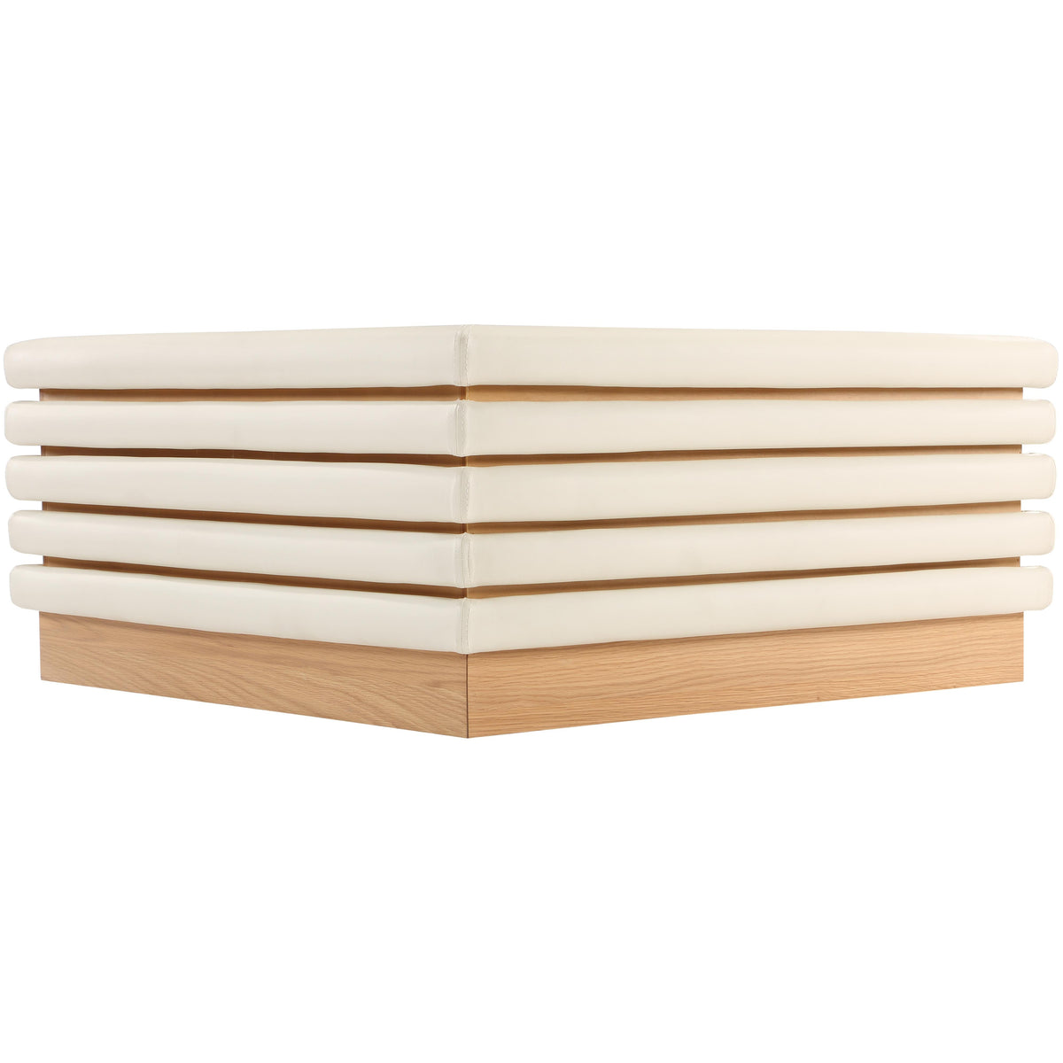 Meridian Rory Cream Vegan Leather Coffee Table
