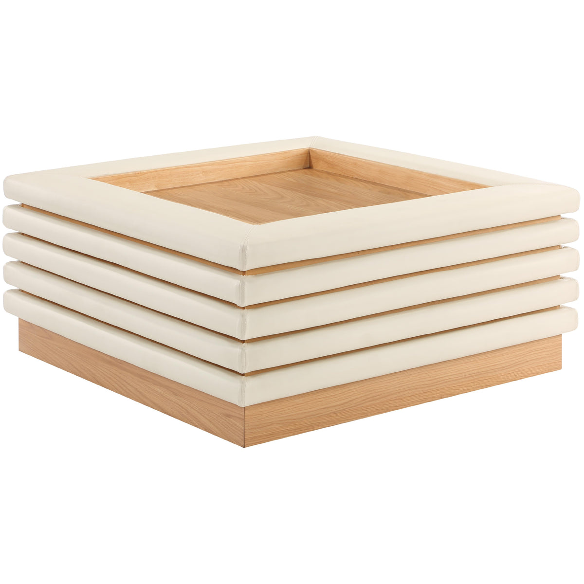 Meridian Rory Cream Vegan Leather Coffee Table