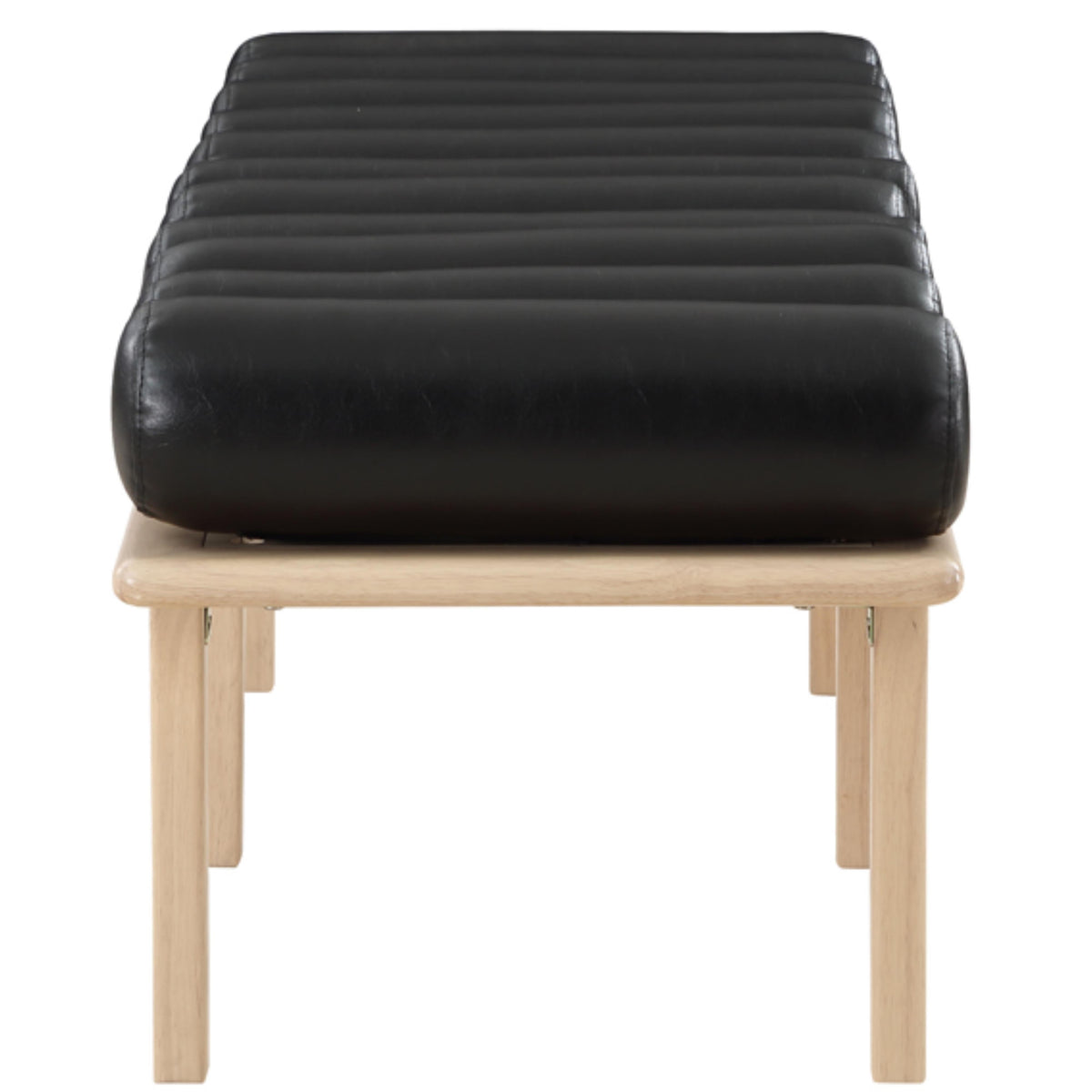 Meridian Landon Black Vegan Leather Bench