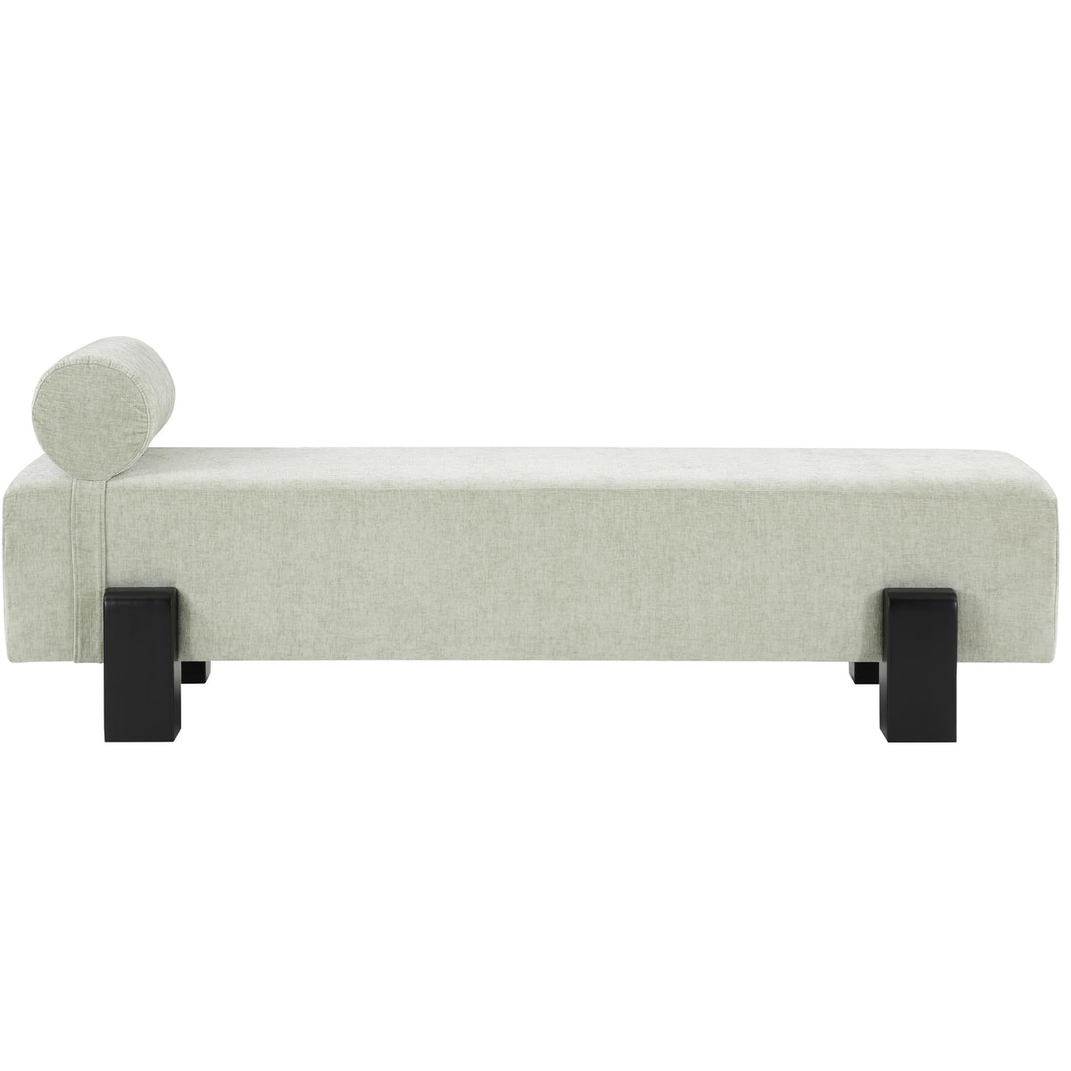 Meridian Edison Mint Green Chenille Fabric Bench
