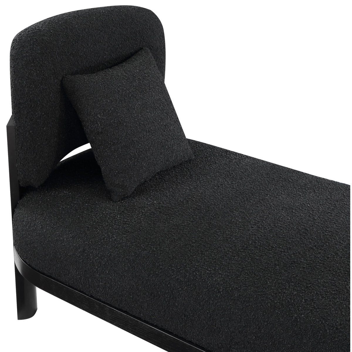Meridian Maybourne Black Boucle Fabric Chaise/Bench