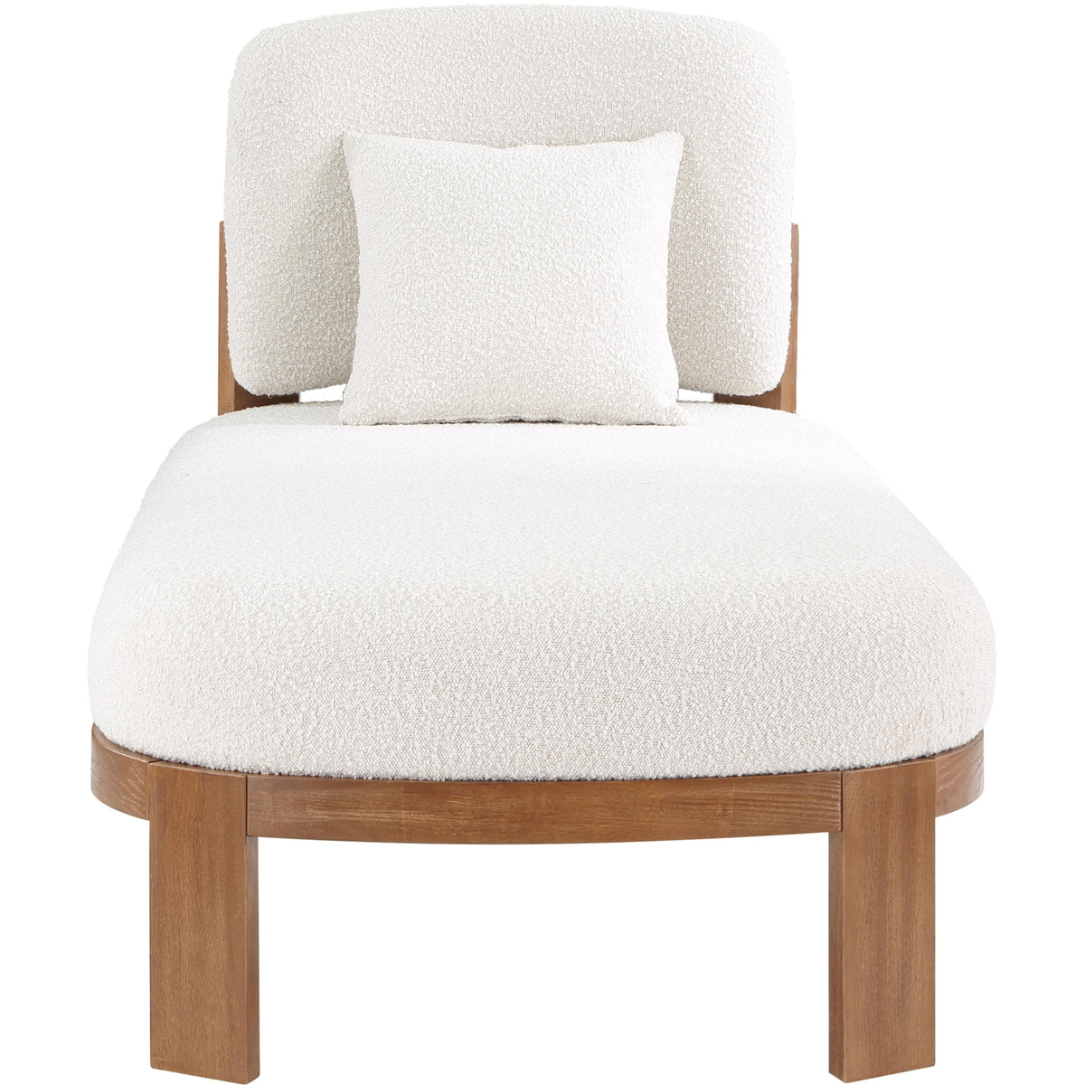 Meridian Maybourne Cream Boucle Fabric Chaise/Bench