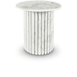Meridian Genoa White End Table