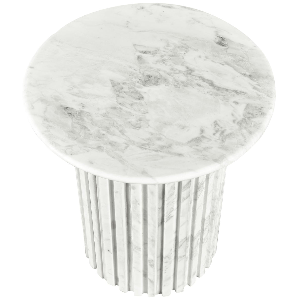 Meridian Genoa White End Table