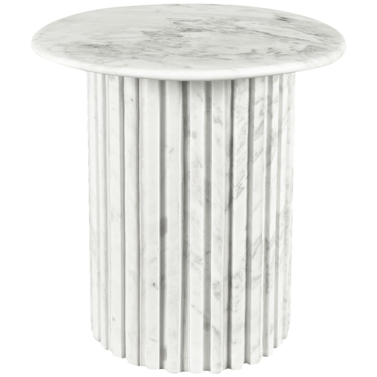 Meridian Genoa White End Table