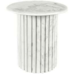 Meridian Genoa White End Table