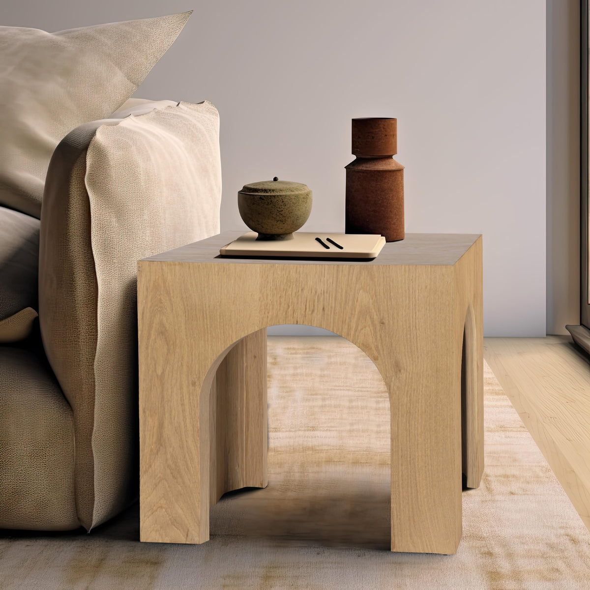 Meridian Arch Oak End Table