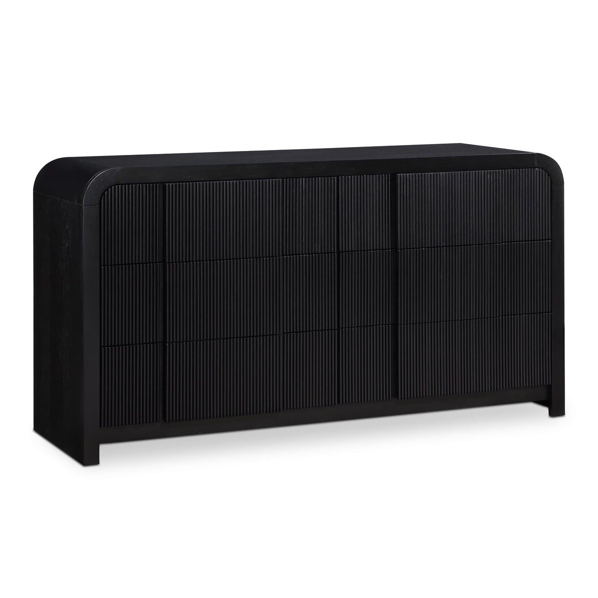 Meridian Fluted Black Dresser