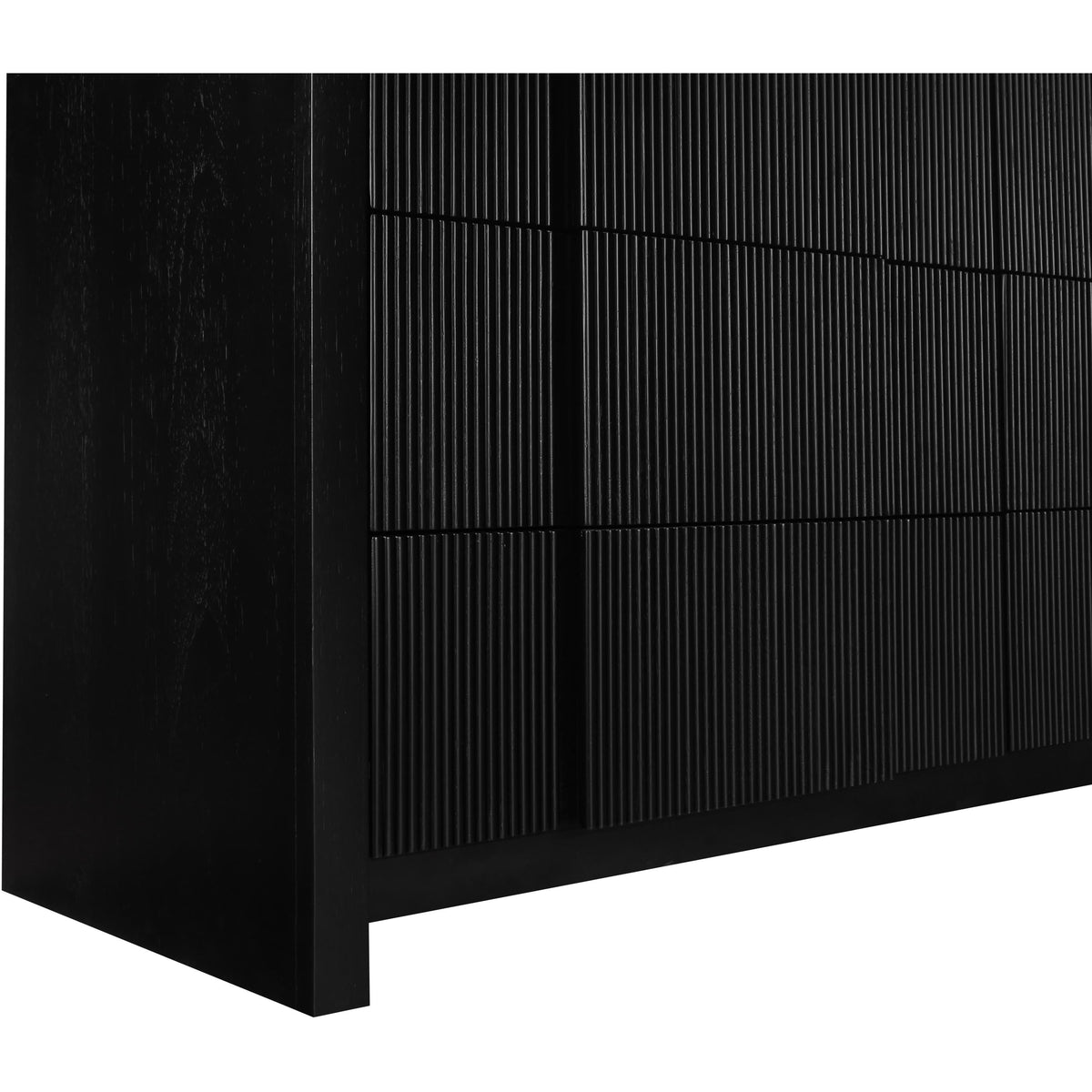 Meridian Fluted Black Dresser
