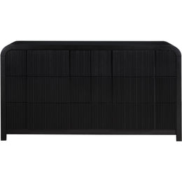 Meridian Fluted Black Dresser