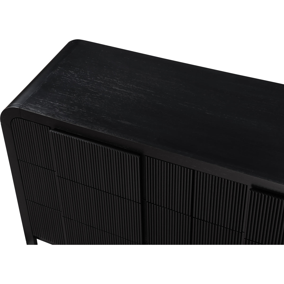 Meridian Fluted Black Dresser