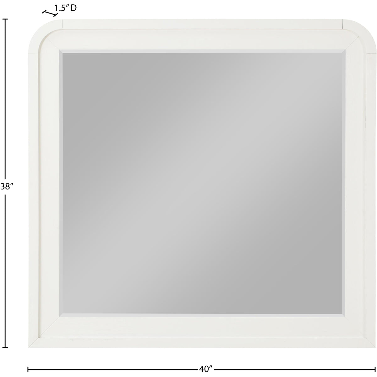 Meridian Fluted Cream Mirror