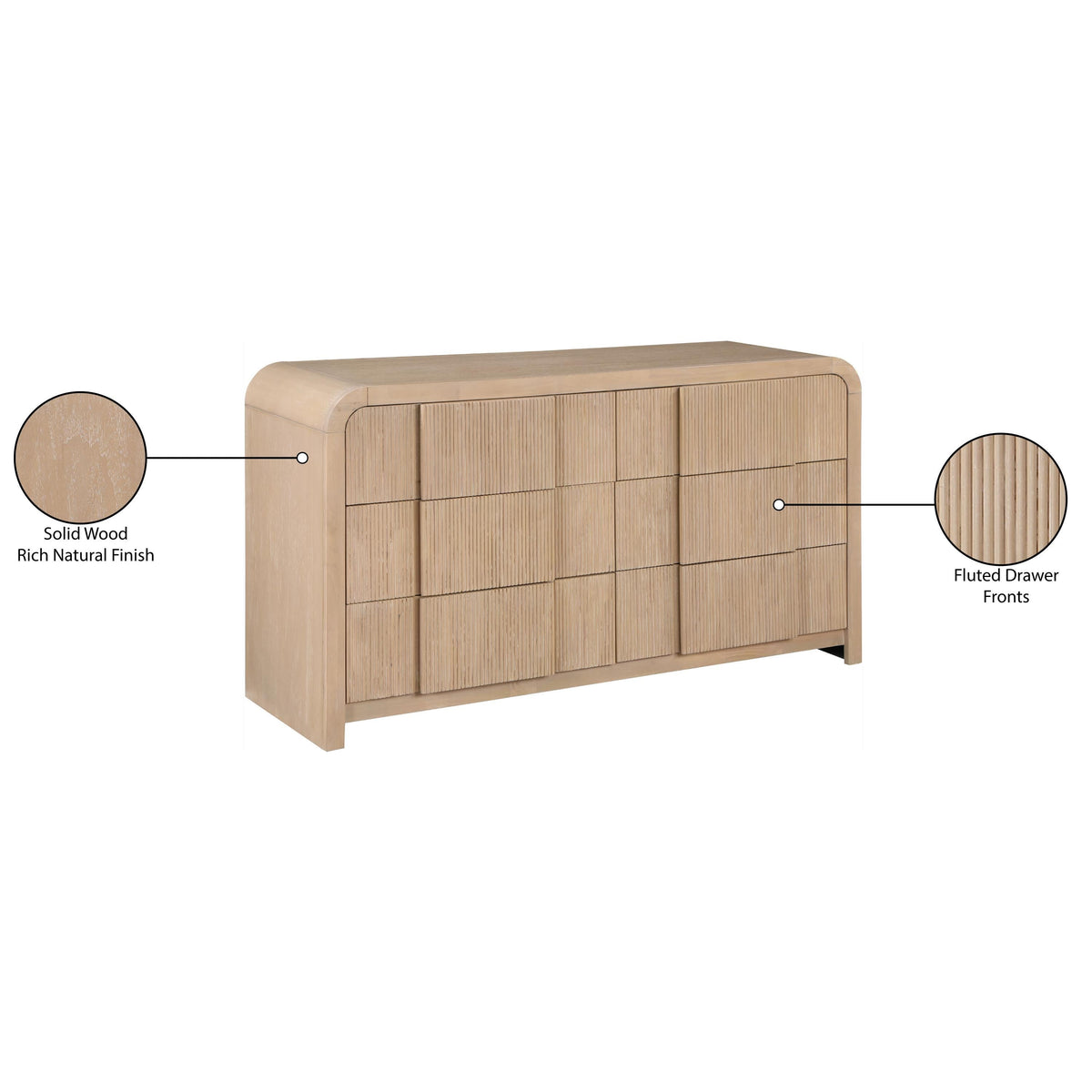 Meridian Fluted Natural Dresser