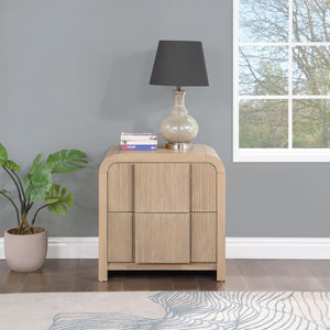 Meridian Fluted Natural Night Stand
