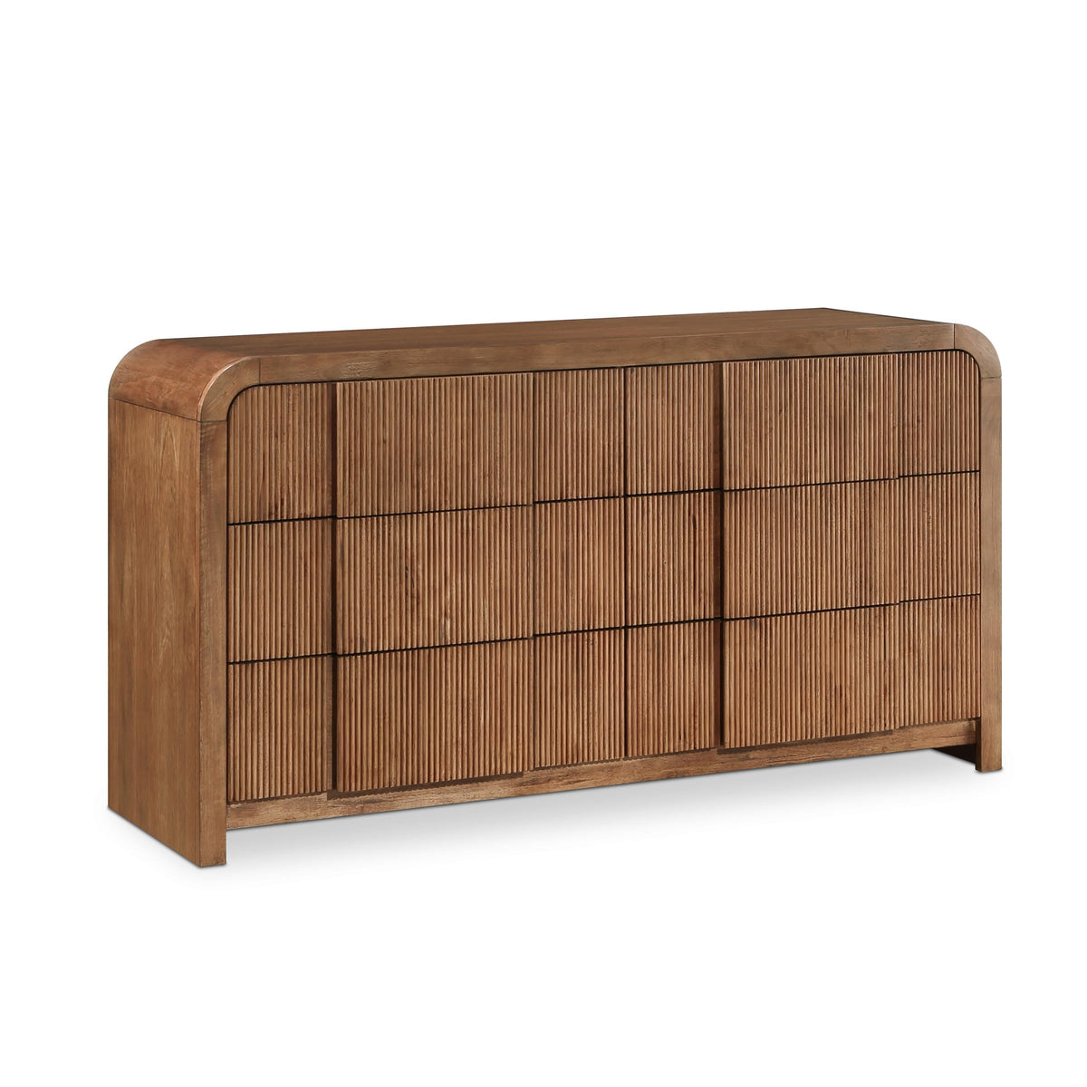 Meridian Fluted Walnut Dresser