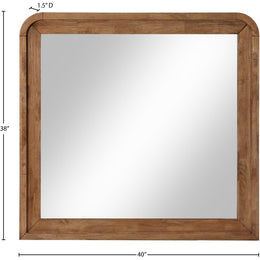 Meridian Fluted Walnut Mirror