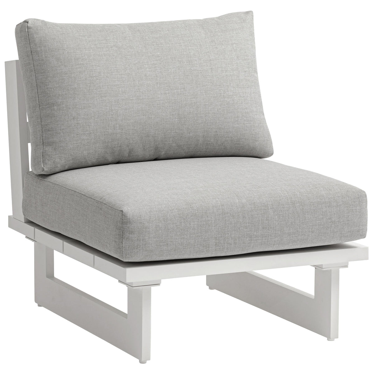 Meridian Maldives Grey Water Resistant Fabric Outdoor Patio Armless Chair
