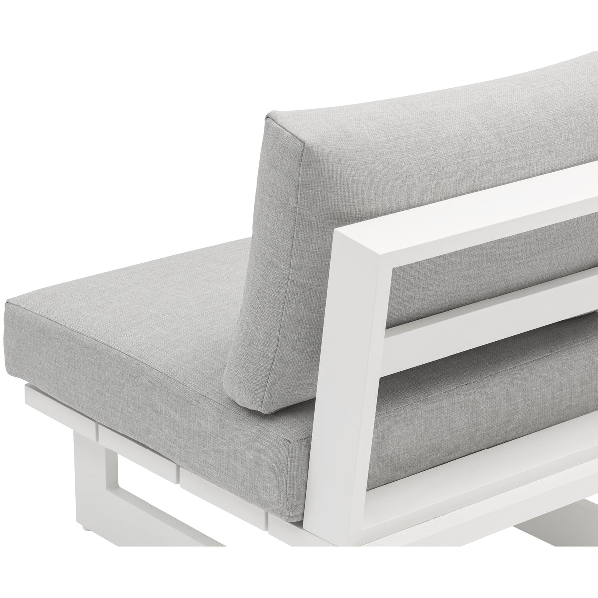 Meridian Maldives Grey Water Resistant Fabric Outdoor Patio Armless Chair