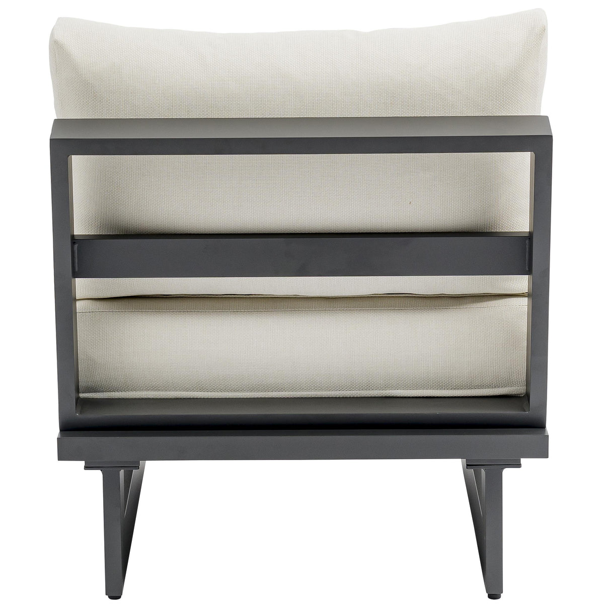 Meridian Maldives Cream Water Resistant Fabric Outdoor Patio Armless Chair