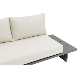 Meridian Maldives Cream Water Resistant Fabric Outdoor Patio Sectional (3 Boxes)