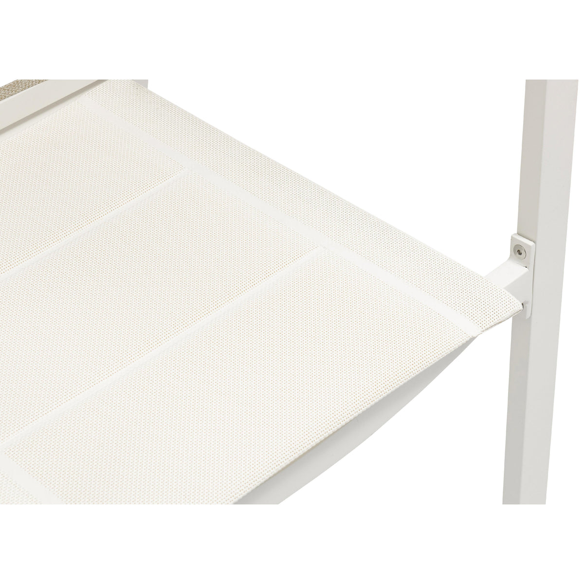 Meridian Maldives Beige Rope Fabric Outdoor Patio Dining Arm Chair