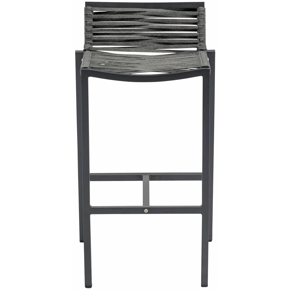 Meridian Maldives Grey Rope Fabric Outdoor Patio Barstool