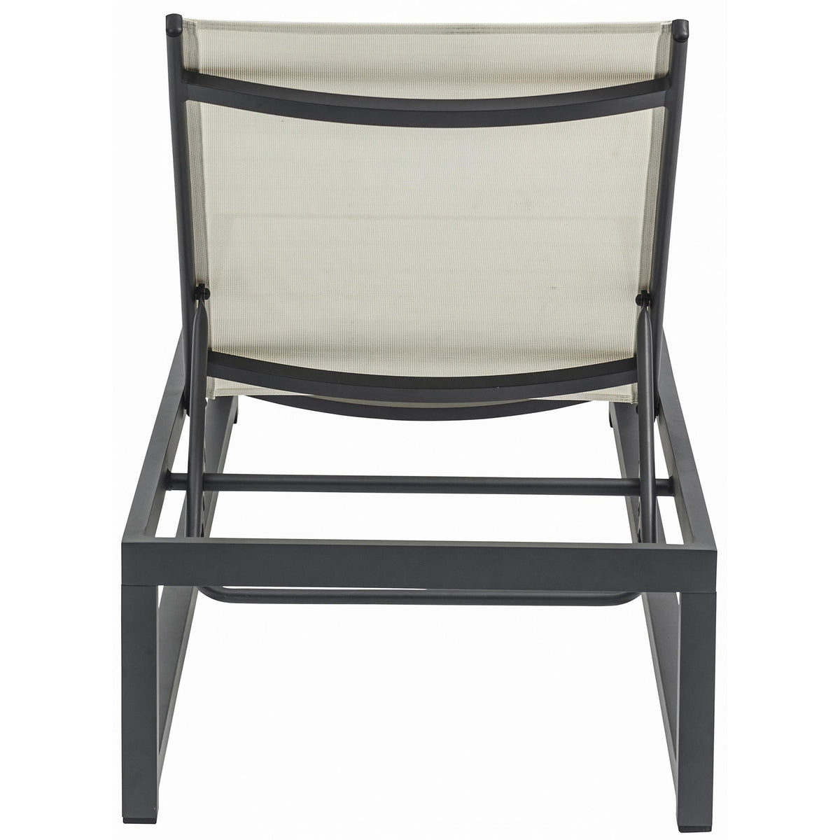 Meridian Maldives Cream Mesh Water Resistant Fabric Outdoor Patio Adjustable Sun Chaise Lounge Chair