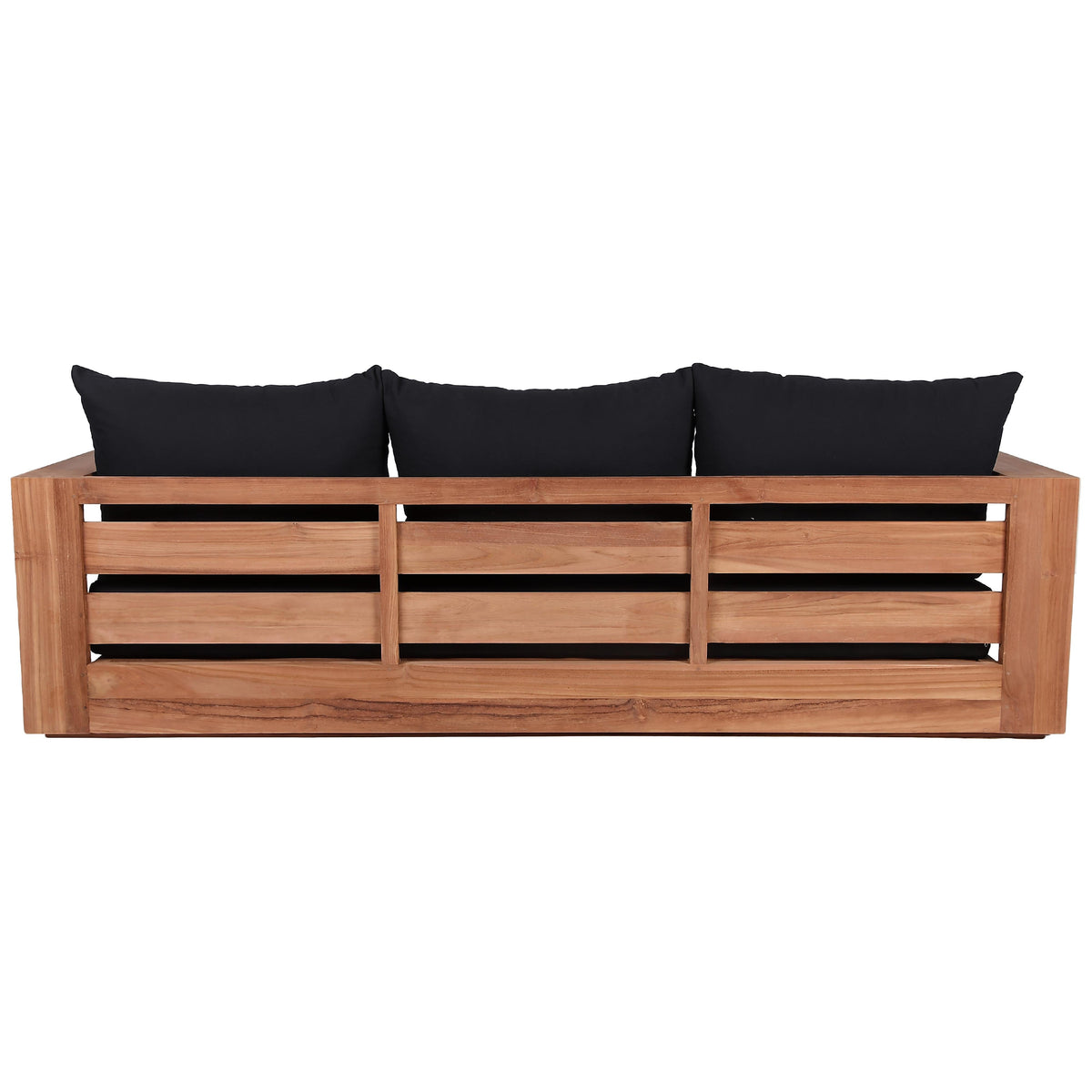 Meridian Tulum Black Water Resistant Fabric Outdoor Sofa