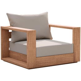 Meridian Tulum Grey Water Resistant Fabric Outdoor Chair