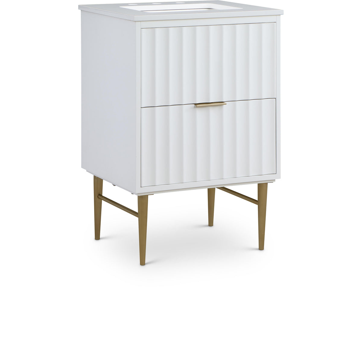 Meridian Modernist White Bathroom Vanity