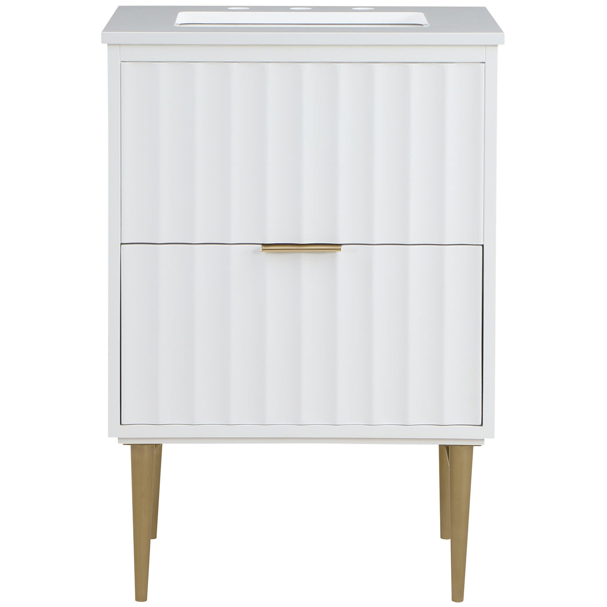 Meridian Modernist White Bathroom Vanity