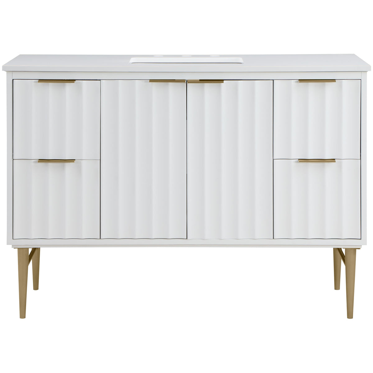 Meridian Modernist White Bathroom Vanity