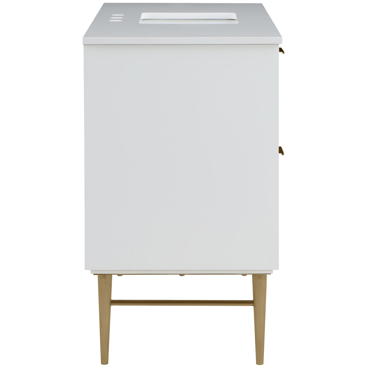 Meridian Modernist White Bathroom Vanity