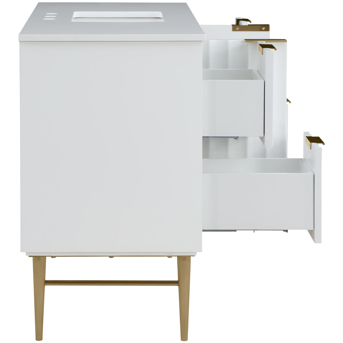Meridian Modernist White Bathroom Vanity
