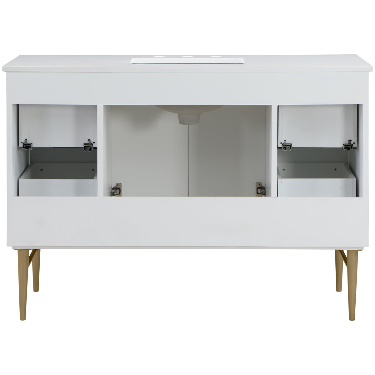 Meridian Modernist White Bathroom Vanity